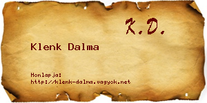 Klenk Dalma névjegykártya